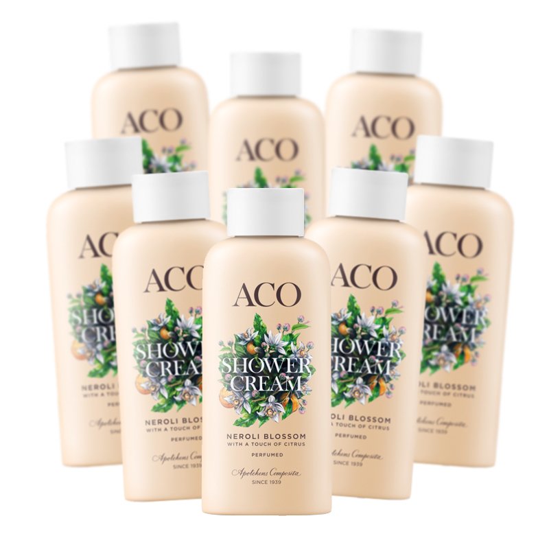 8-pack ACO Suihkugeeli, Nerolikukka 200 ml - 74% alennus