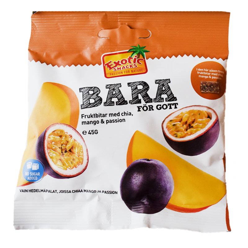 Hedelmäpalat Chia, Mango & Passion - 25% alennus