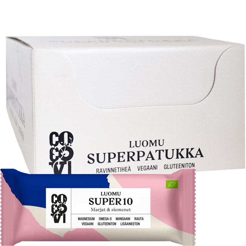 Laatikollinen Luomu Superpatukoita 16 x 40g - 73% alennus