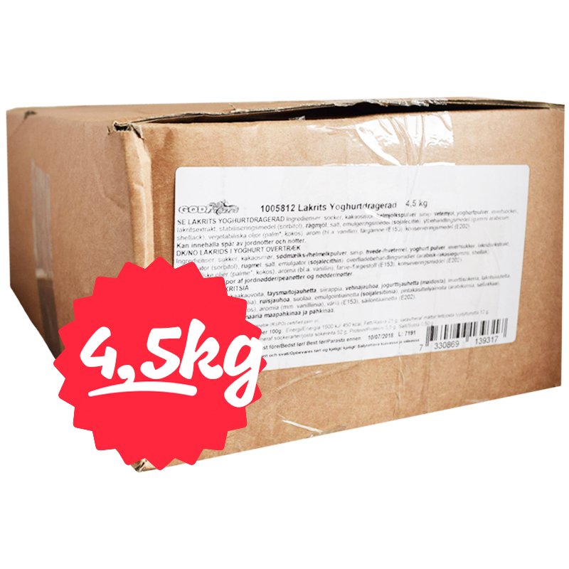 Lakritsin Makuiset Jogurtti Makeiset, 4,5kg - 79% alennus