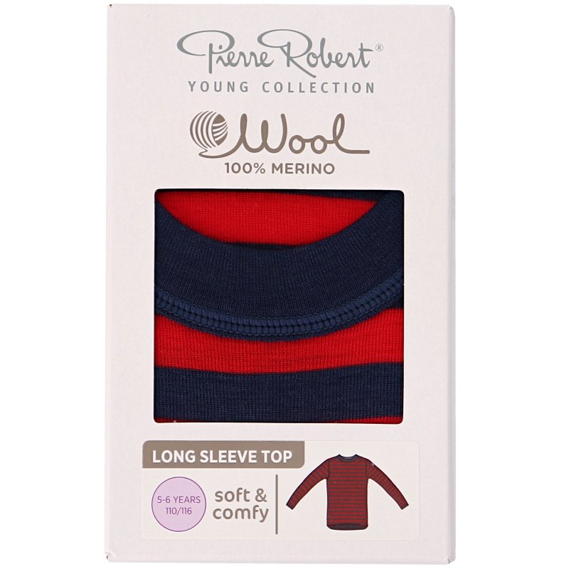 Merinovillapaita lapsille Navy Red, koko 110-116 - 78% alennus