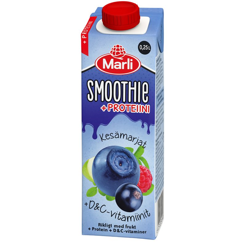 Smoothie kesämarjat + D&C -vitamiinit ja proteiini - 18% alennus