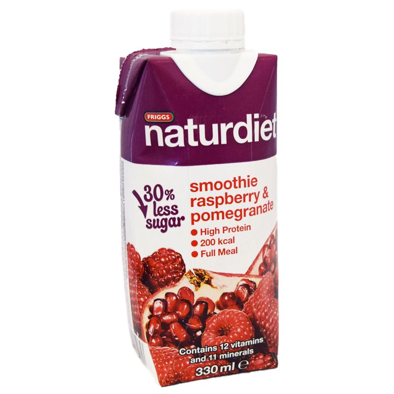 Ateriankorvikesmoothie Vadelma & Granaattiomena 330ml - 60% alennus
