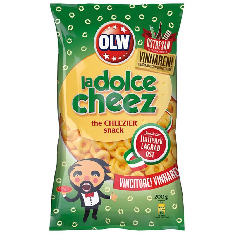 Juustosnacksit "La Dolce Cheez" 200 g - 32% alennus