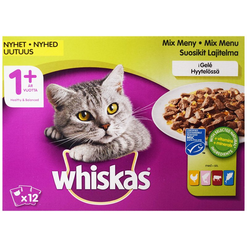 Kissanruoka Kala- ja Lihalajitelma 12kpl - 24% alennus