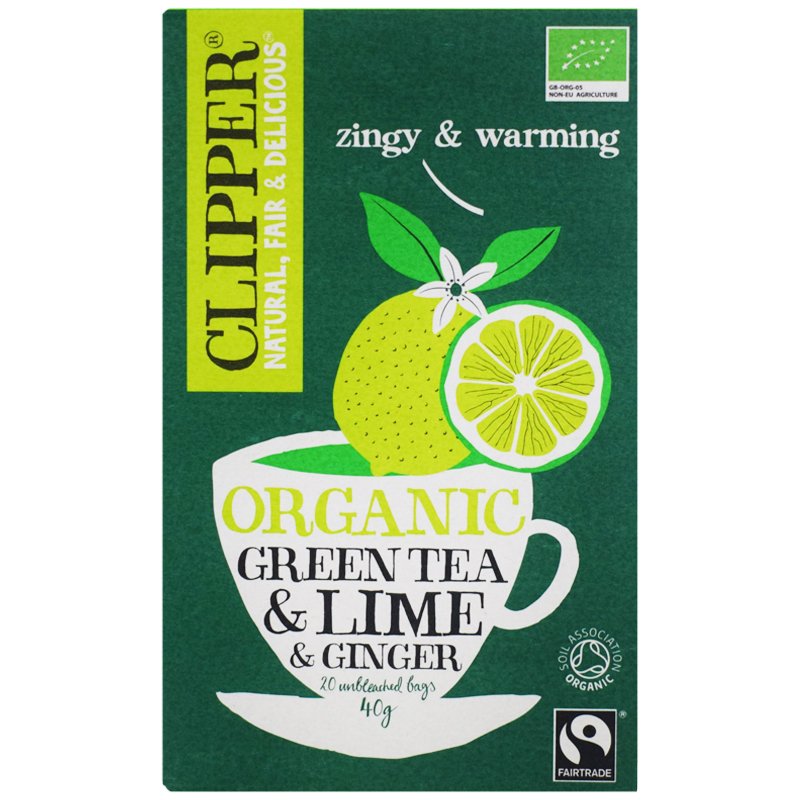 Luomu Vihreä Tee "Lime & Ginger" 40g - 33% alennus