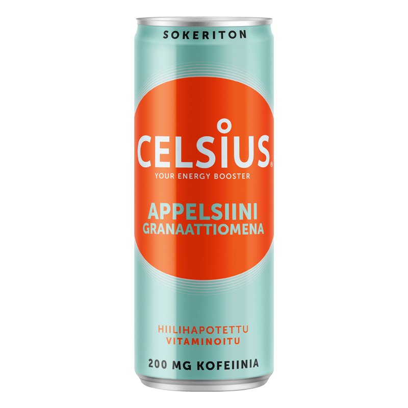 Celsius Appelsiini & Granaattiomena - 27% alennus