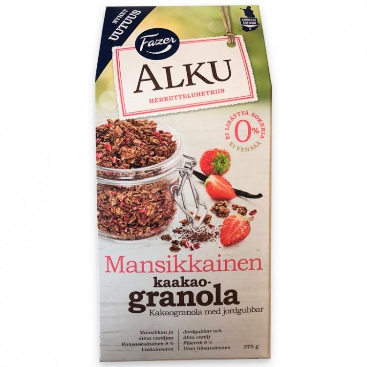 Mansikkainen Kaakaogranola 375g - 89% alennus