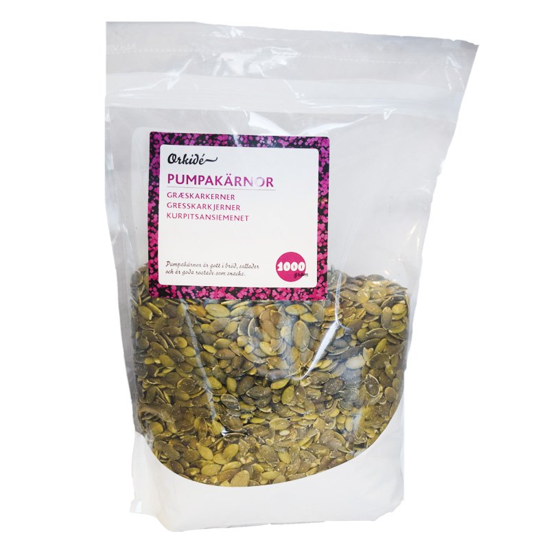 Kurpitsansiemenet 1kg - 50% alennus