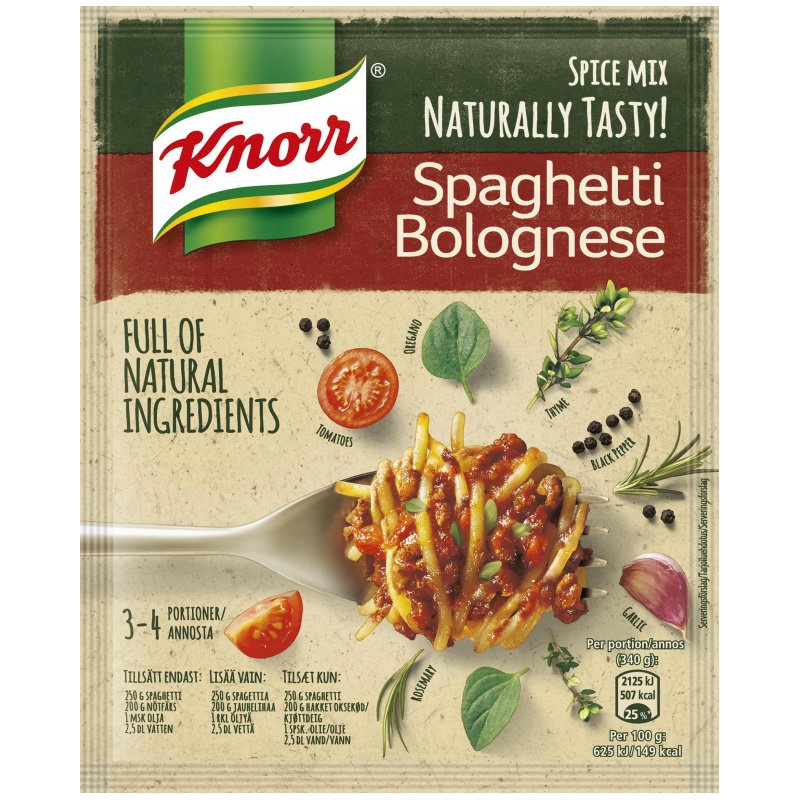 Maustesekoitus "Spaghetti Bolognese" 43g - 34% alennus