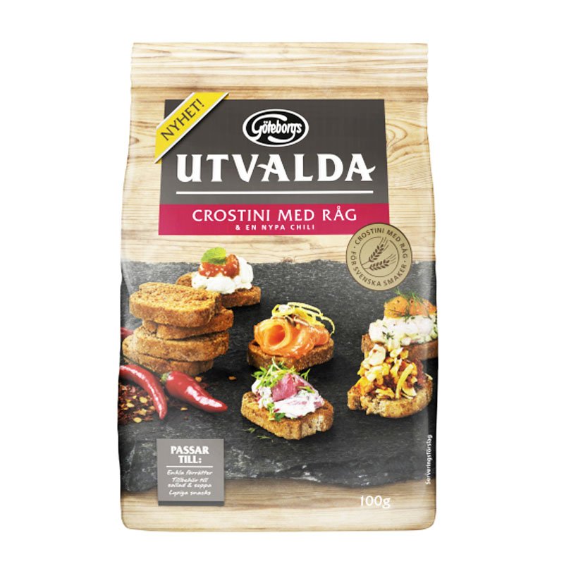Ruis-crostini Chili 100g - 60% alennus