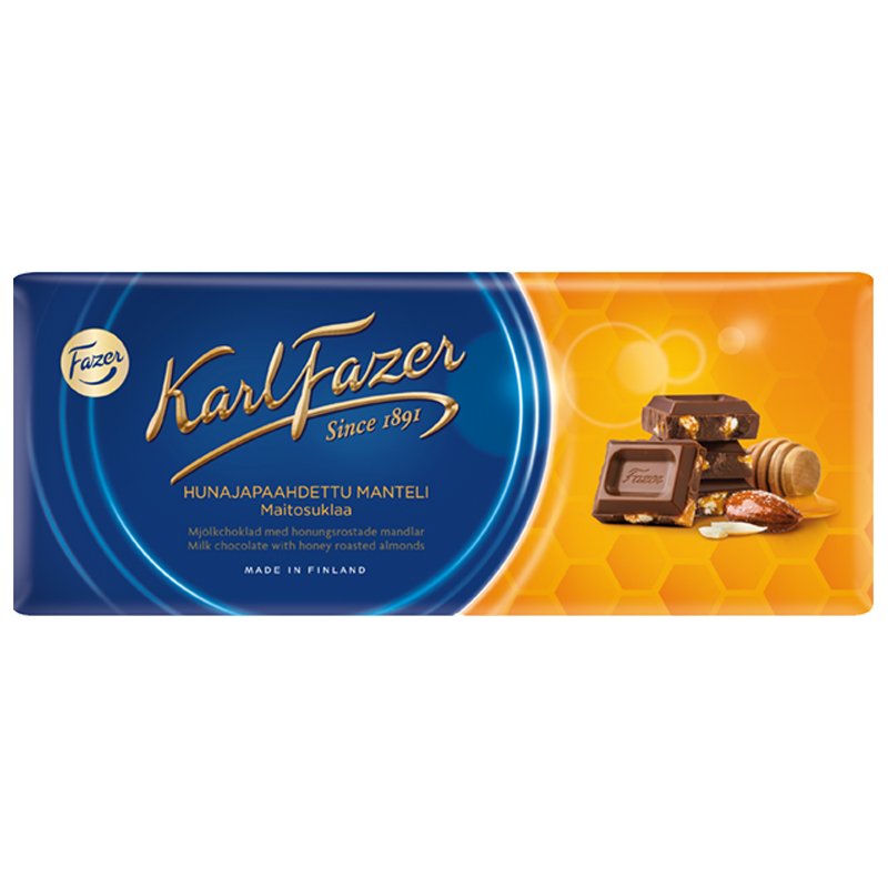 Suklaalevy "Hunajapaahdettu Manteli" 200g - 60% alennus