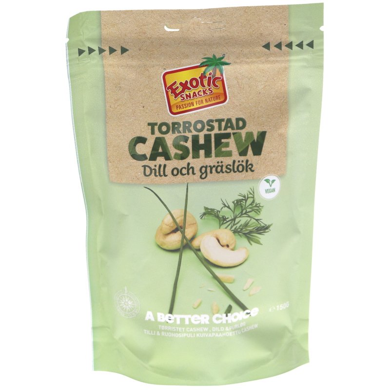 Luomu Cashewpähkinät Tilli & Ruohosipuli - 20% alennus