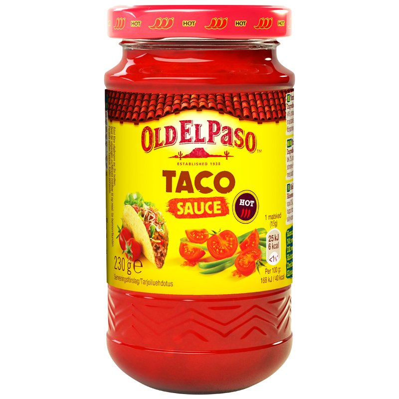 Tacokastike "Hot" 230g - 34% alennus