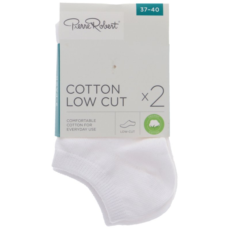 Matalavartiset Sukat Valkoinen 37-40 2-pack - 50% alennus