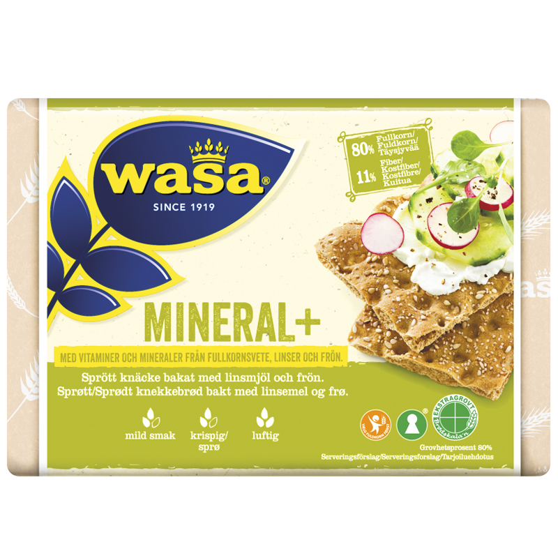 Näkkileipä "Mineral+" 200g - 23% alennus