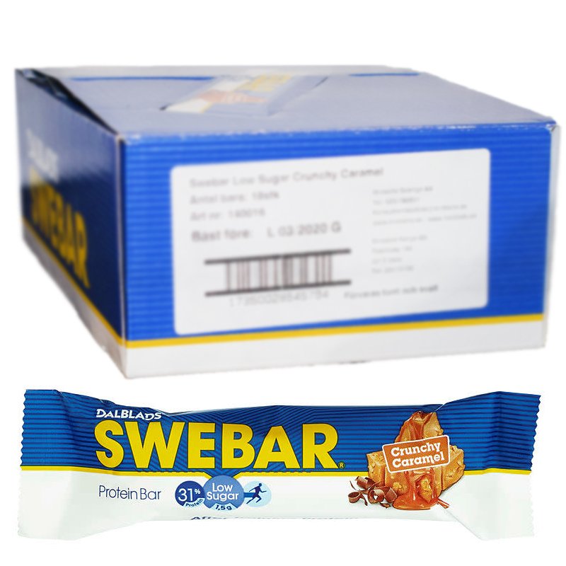 Proteiinipatukoita Crunchy Caramel 18kpl - 39% alennus