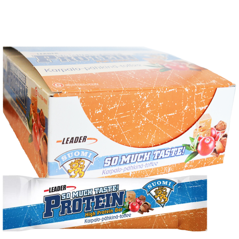 Laatikollinen proteiinipatukoita "Cranberry & Nuts" 24 x 61 g - 67% alennus